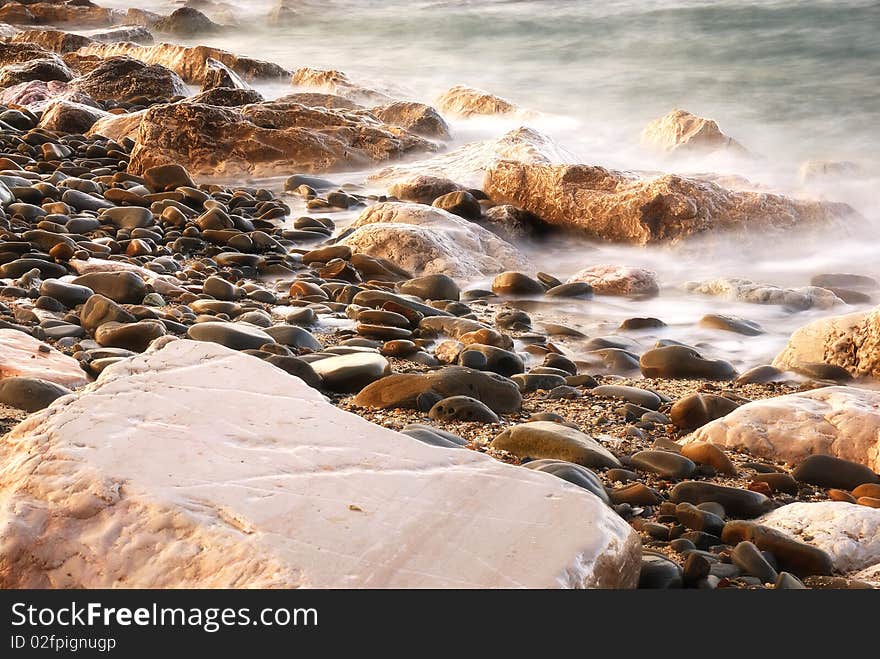 Soft fog on the shoreline. Soft fog on the shoreline