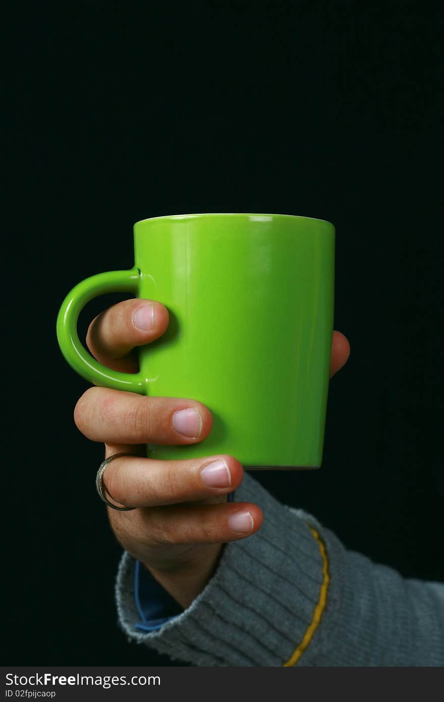 Image of a man drinking tea