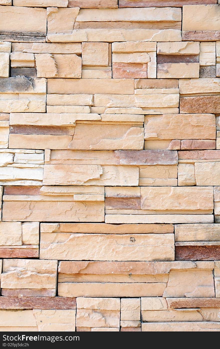 Close up of brick wall at the house