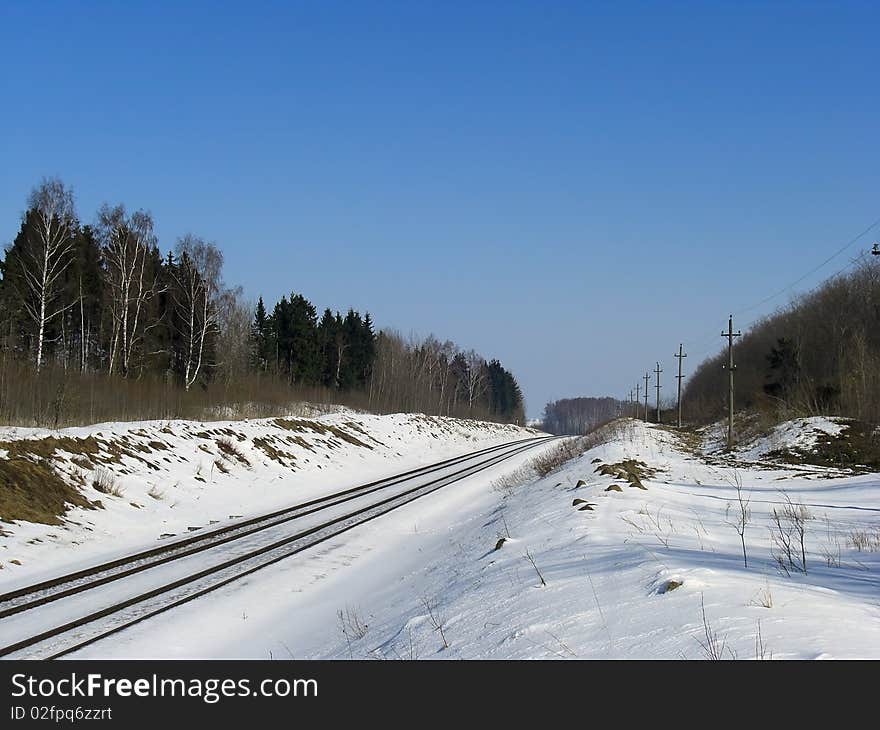 Landscape with a railroad