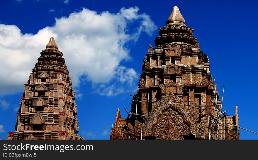 Architecture is building and Elegant pagoda in Thailand.