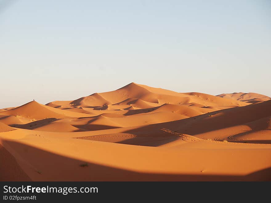 Dunes in the Morocco desert