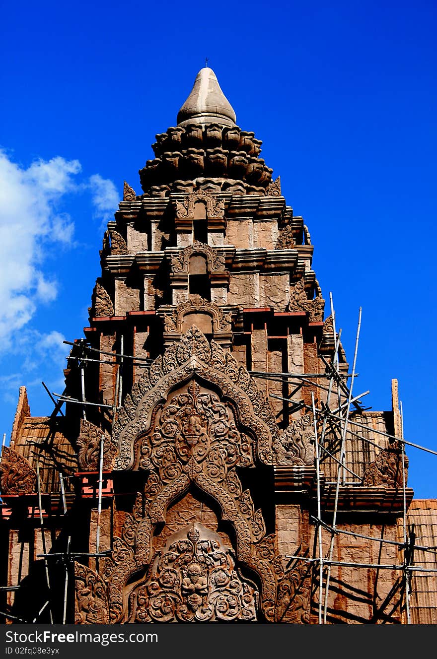 Architecture is building and Elegant pagoda in Thailand