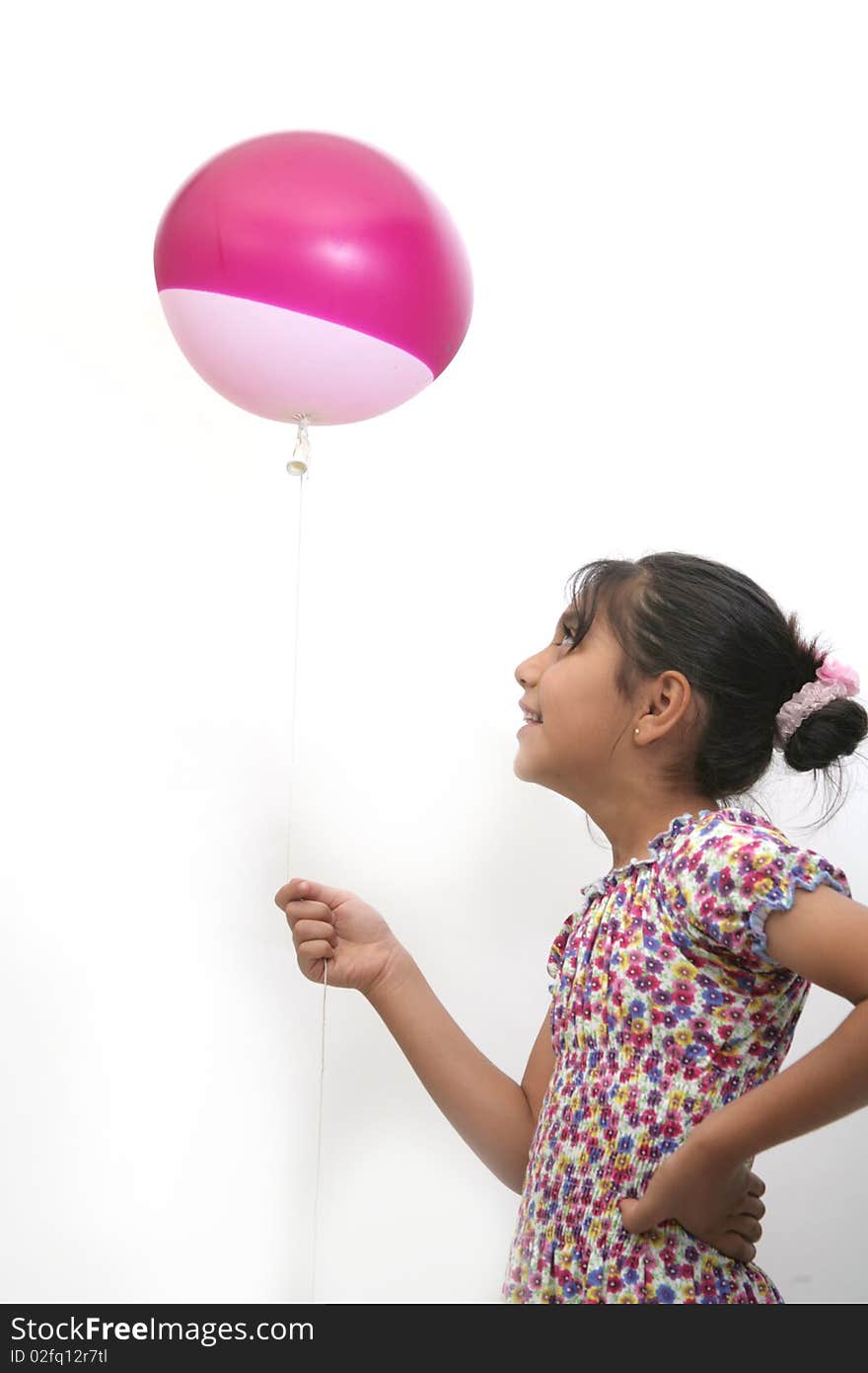 Little girls and balloon