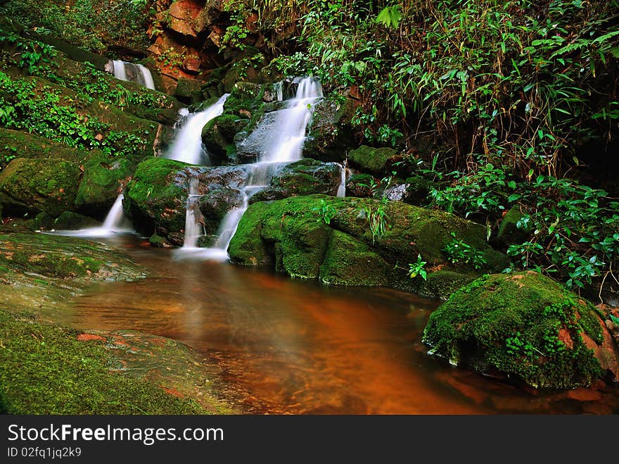 Water fall in Phu Soi Dao national park, Thailand. Water fall in Phu Soi Dao national park, Thailand