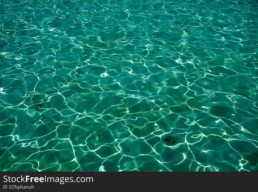 Bright green sea water background. Bright green sea water background