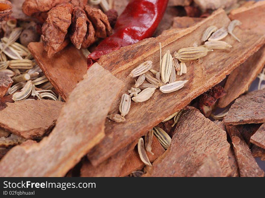 Various colorful spices