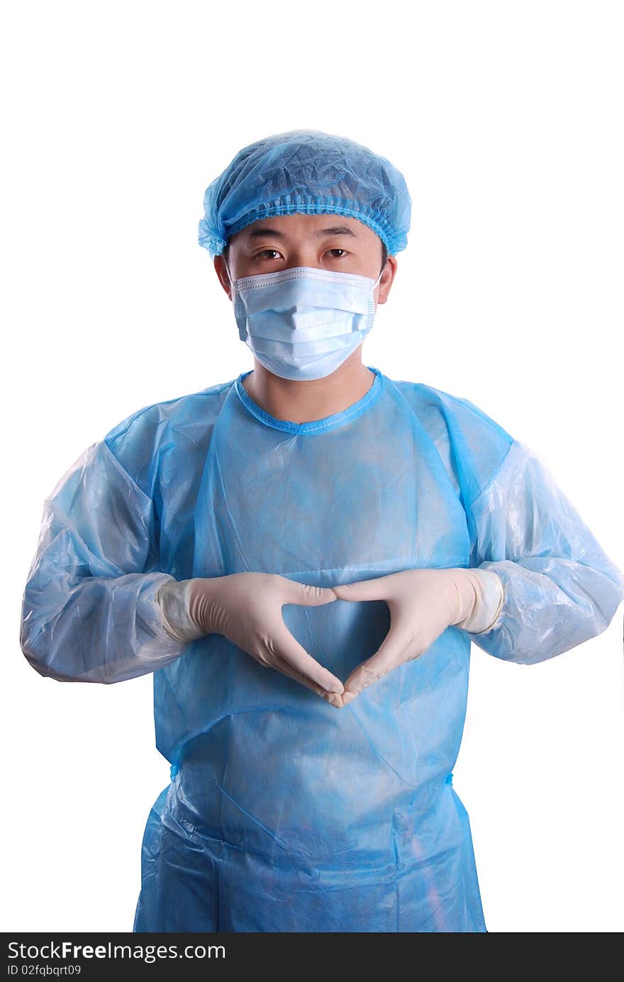 Doctor With Heart Shape Gesture