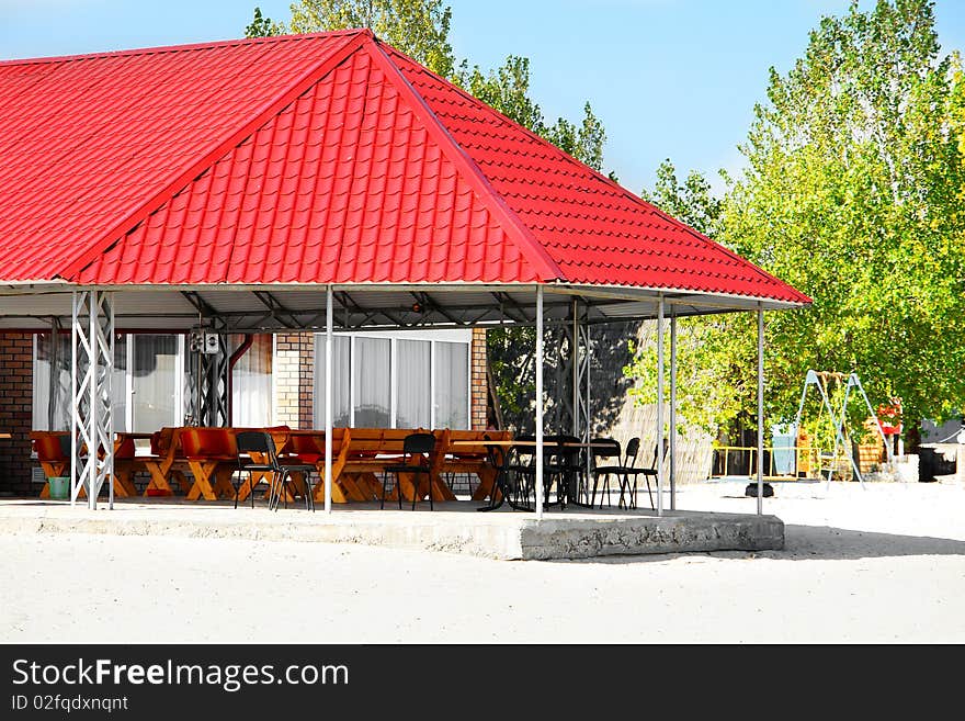 Luxury restaurant next to the beach. Luxury restaurant next to the beach