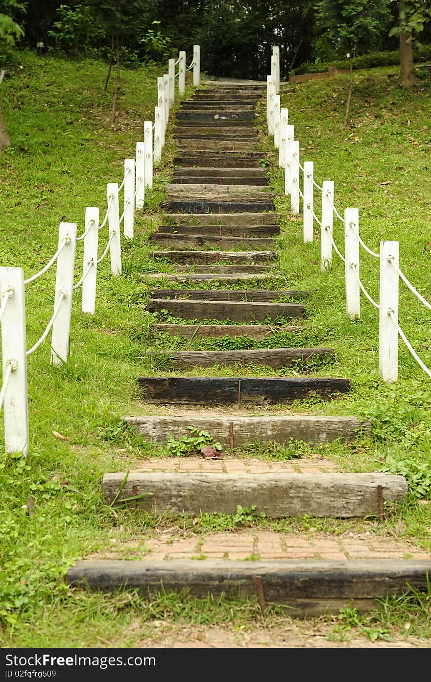 The stairs in the park