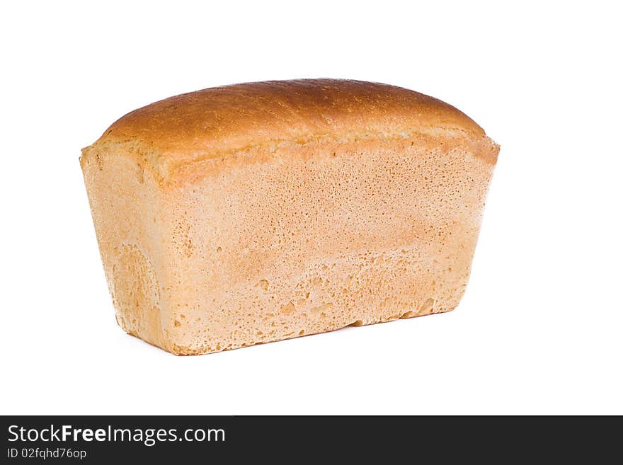 Wheat bread on white