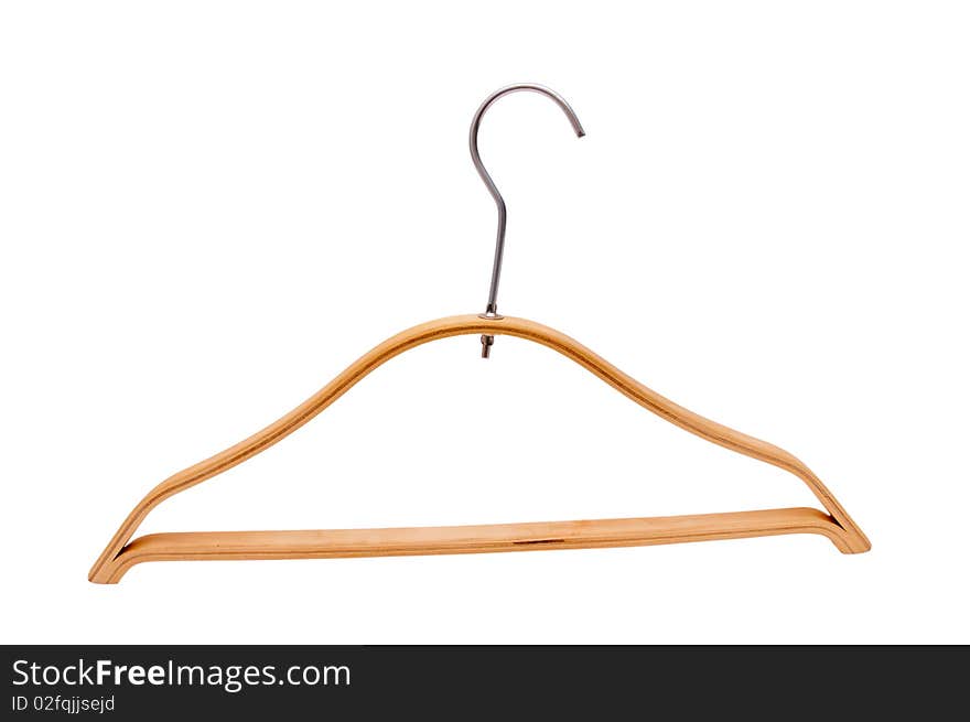 Coat hanger from tree with metal hook