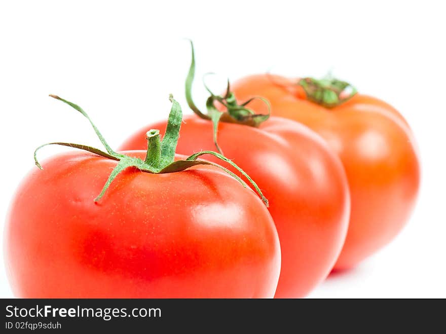 Fresh vegetables on the white isolated background