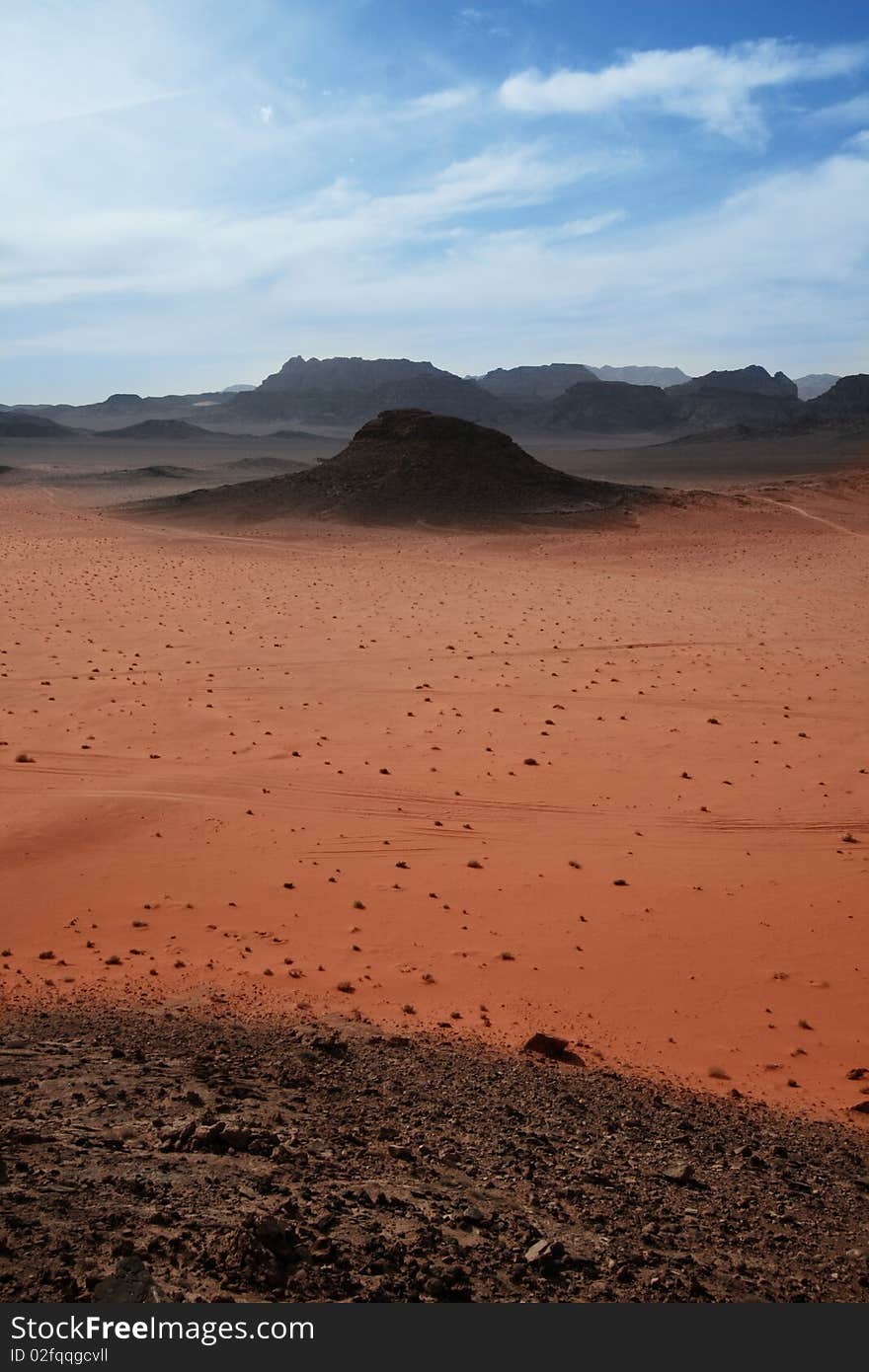 Desert Wadi Rum in Jordan