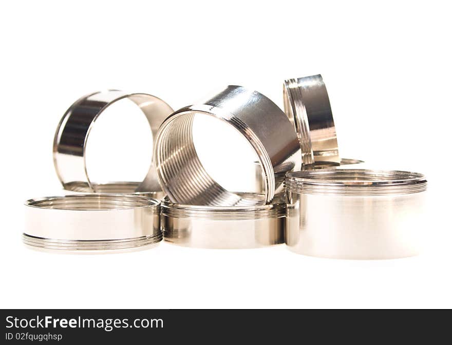 Steel chromium-plated rings