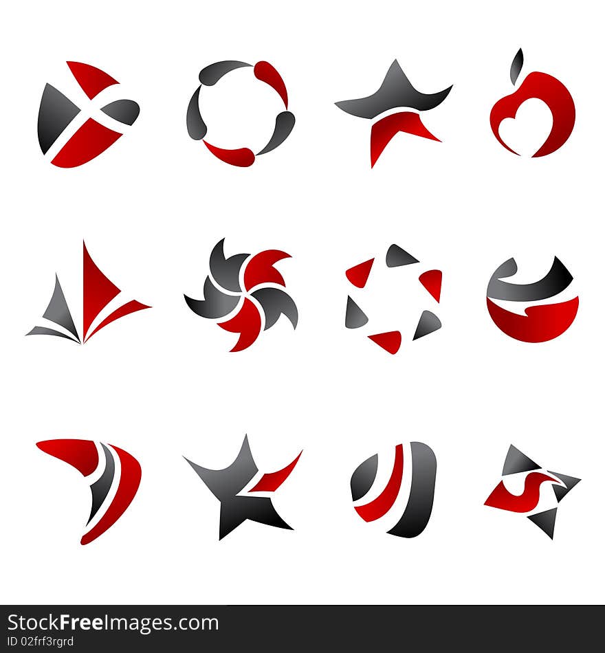 Set of symbol design element vector