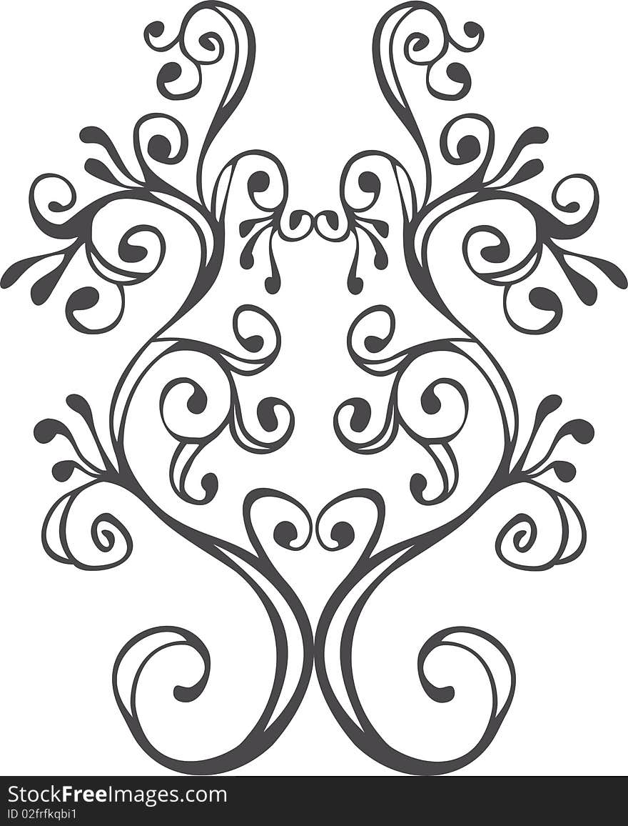 Black and white ornament