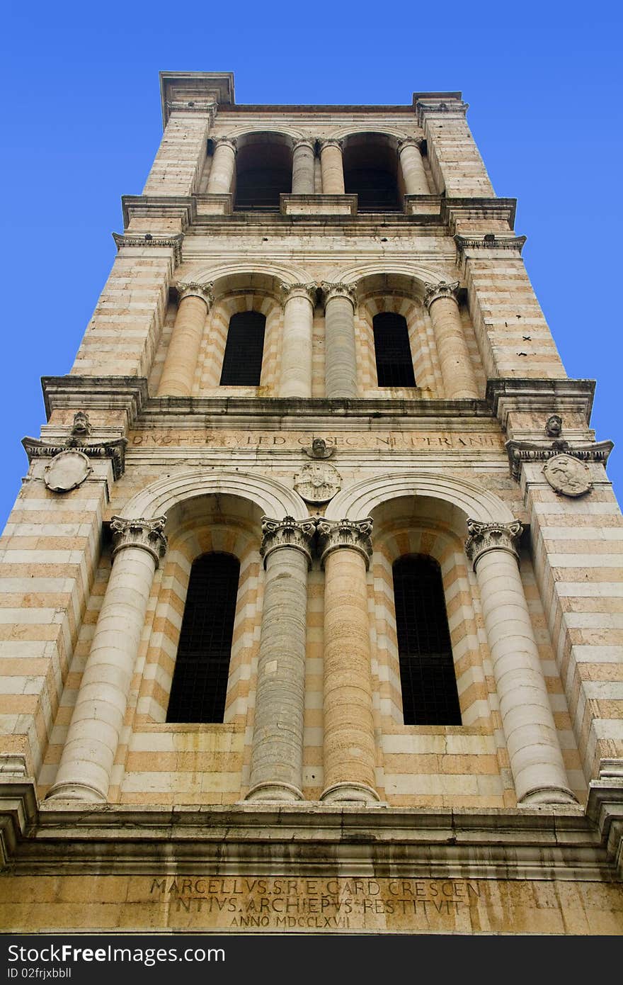 Ancient tower of the cathedral of Ferrara. Ancient tower of the cathedral of Ferrara