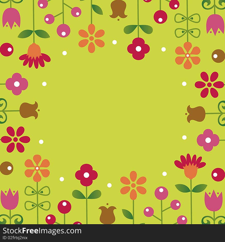 Vector illustration of flower background. Vector illustration of flower background