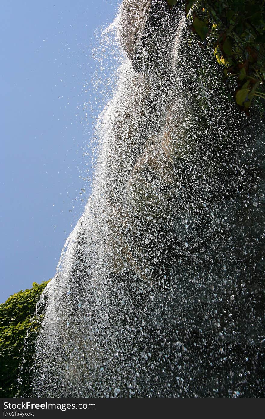 Waterfall with big drop's of water