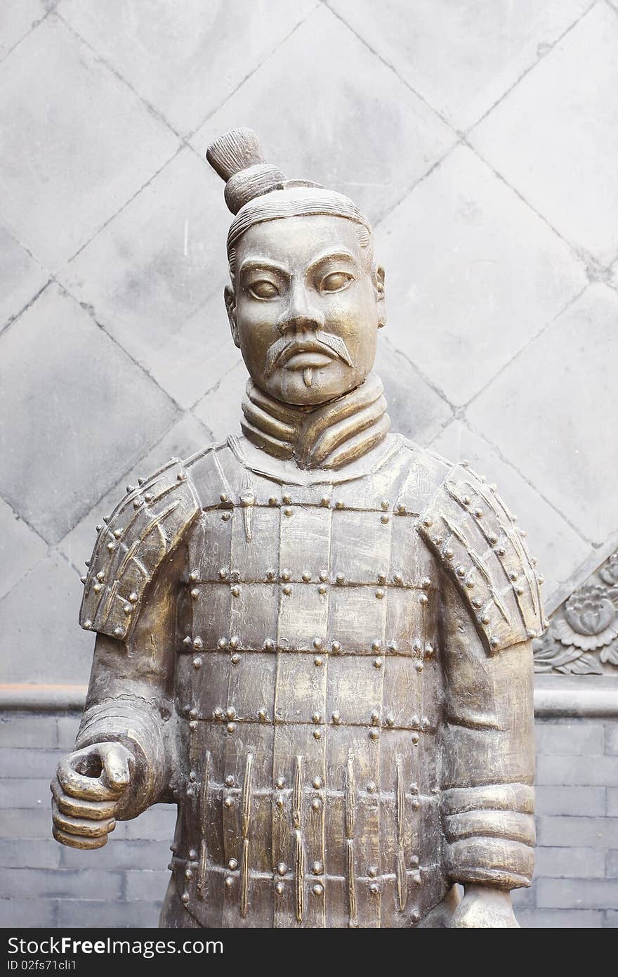 Xian China: Terracotta Warrior Statue (Archer)