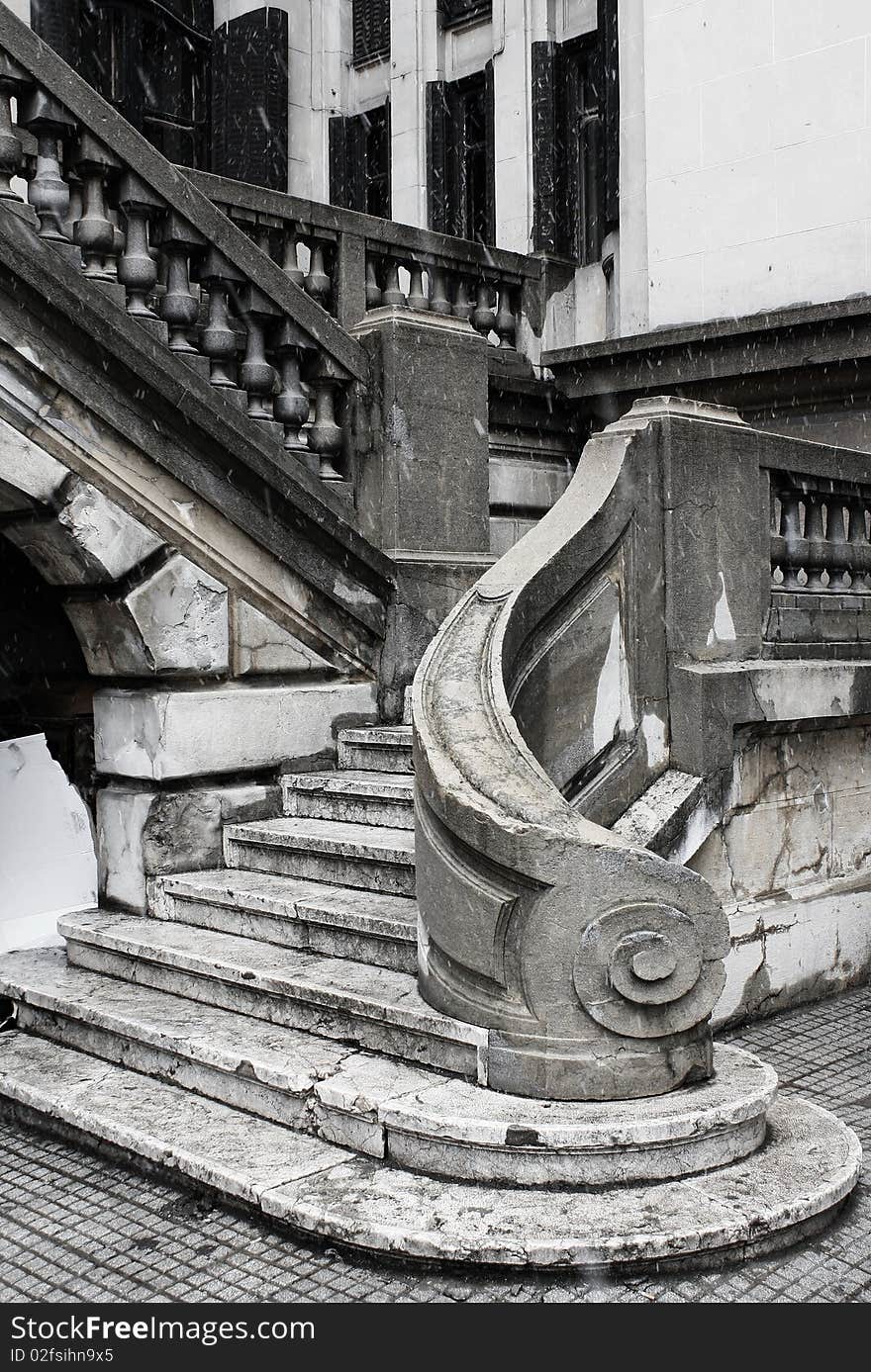 Old stair, photo taken in Campina Romania