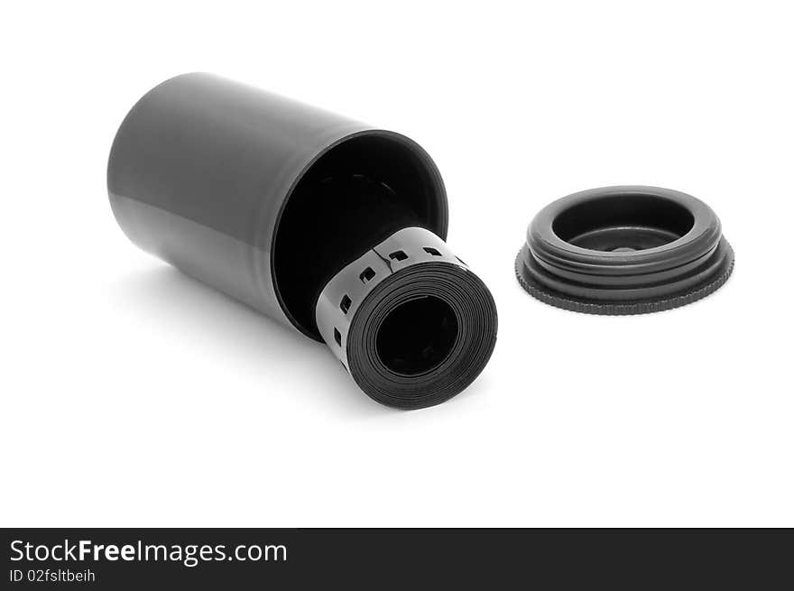 Camera film in black tube