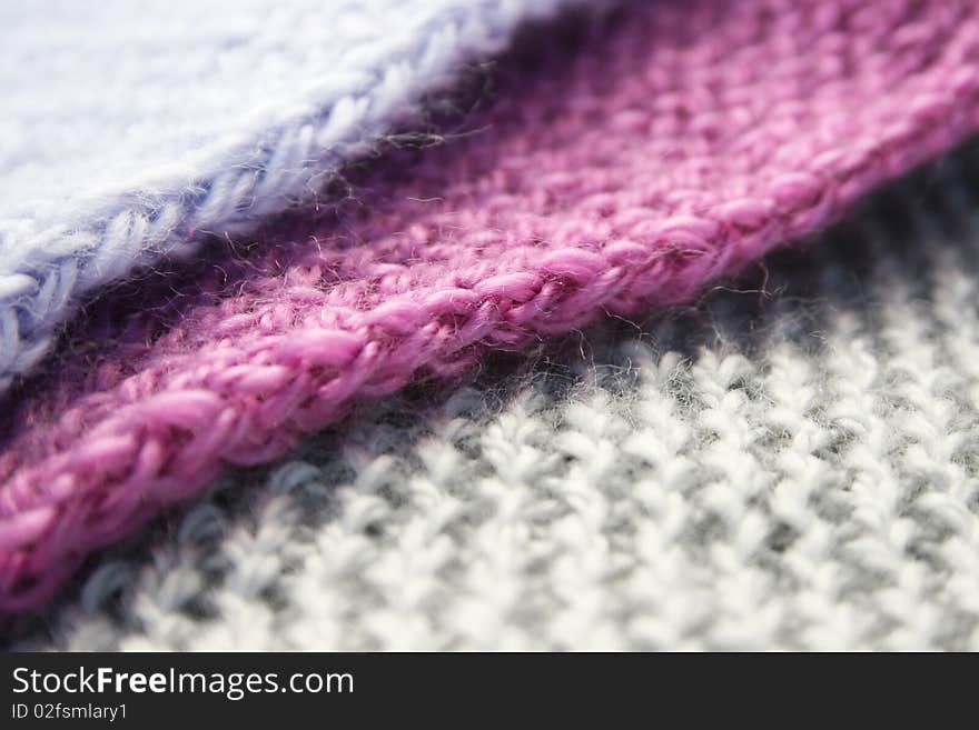 Colorful knitwear as a background.