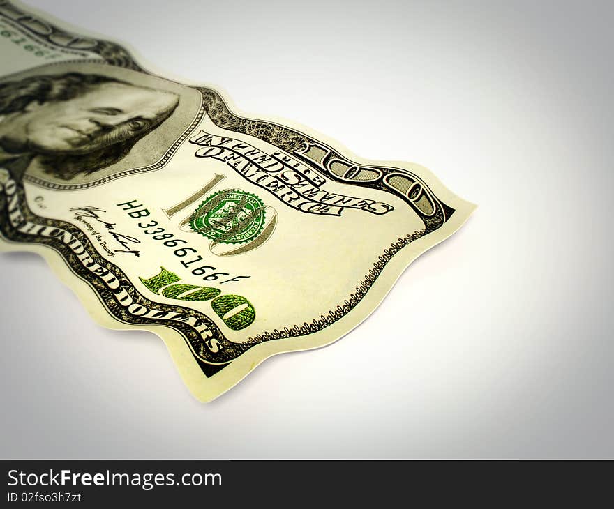 Currency dollars on white background isolated