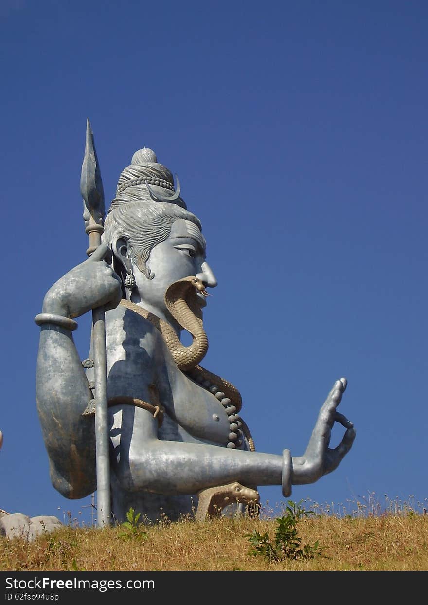 It is a statue of indian god shankar