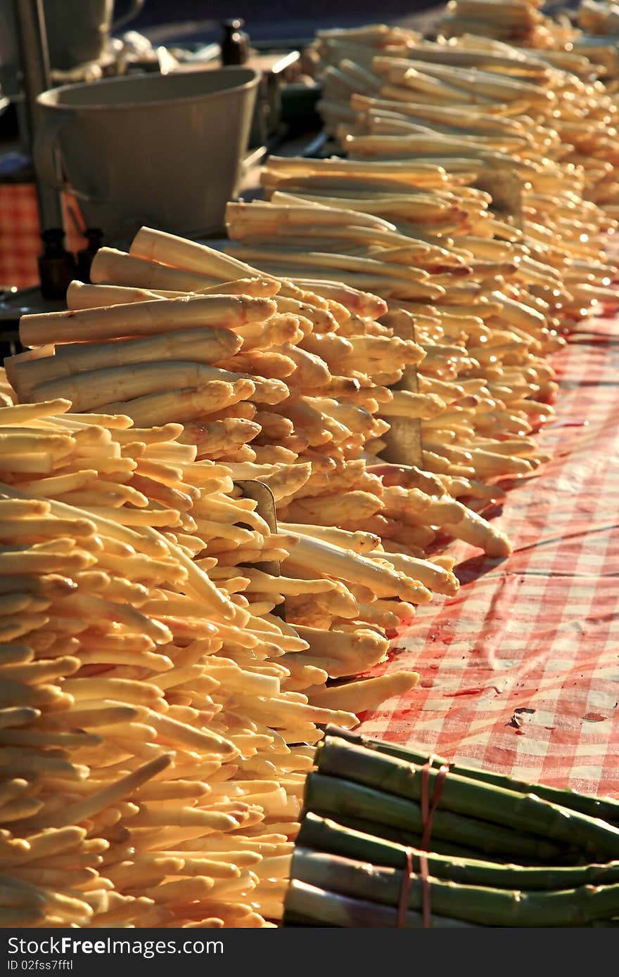 Asparagus Display In A Produce Market