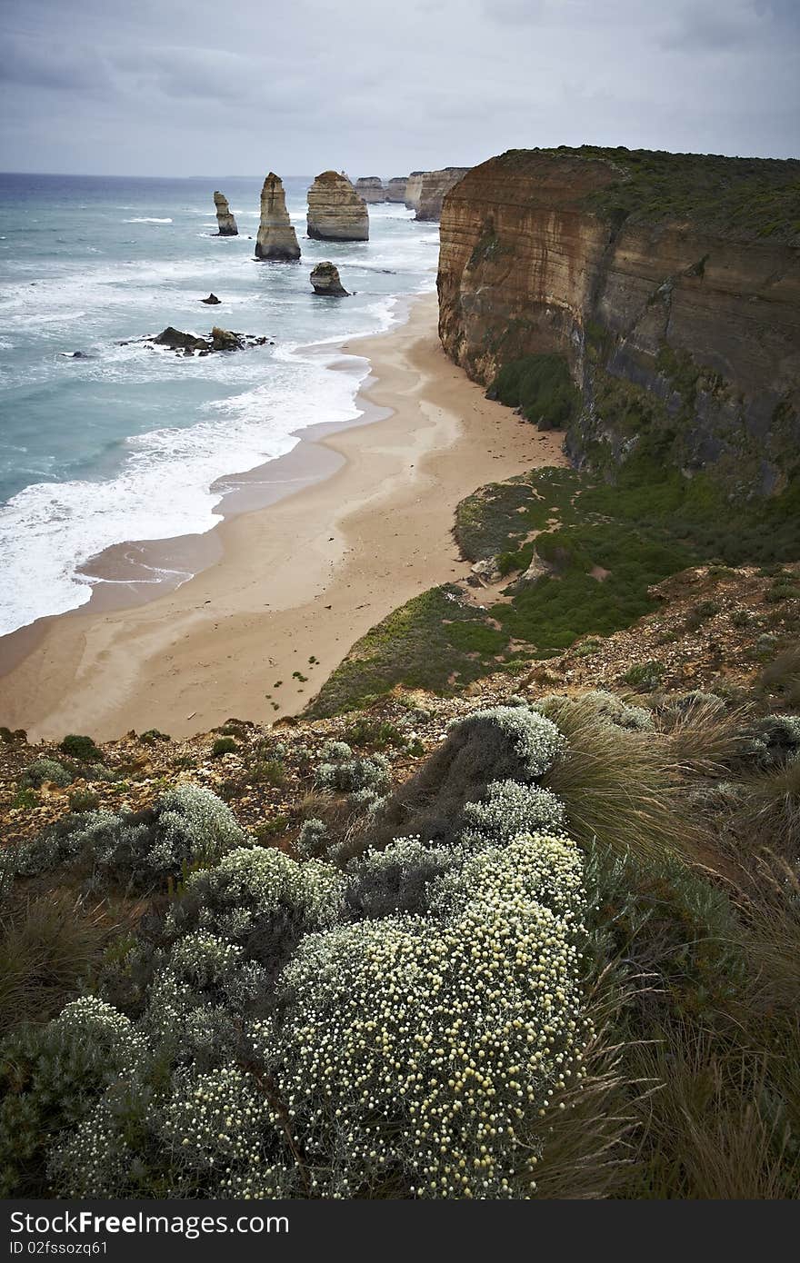 Twelve apostles on the Great ocean road in Austral