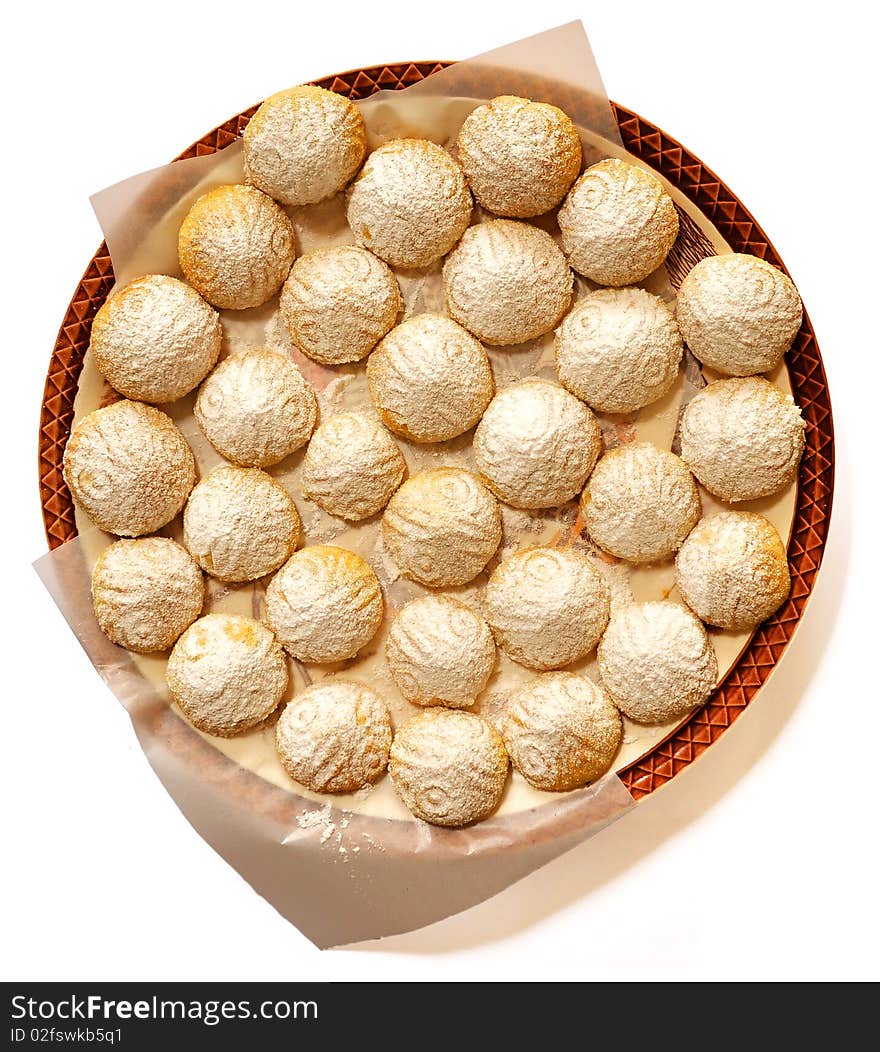 Lebanese traditional cookies called Maamool containing either dates, pistachios or walnuts covered with pastry of semolina sugar and butter.
prepared for easter. Lebanese traditional cookies called Maamool containing either dates, pistachios or walnuts covered with pastry of semolina sugar and butter.
prepared for easter