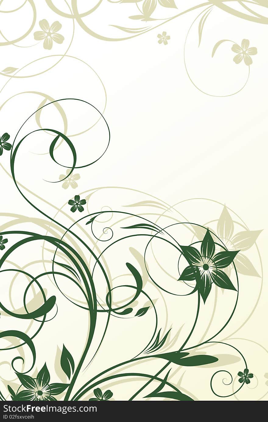 Floral abstraction for design (vector)