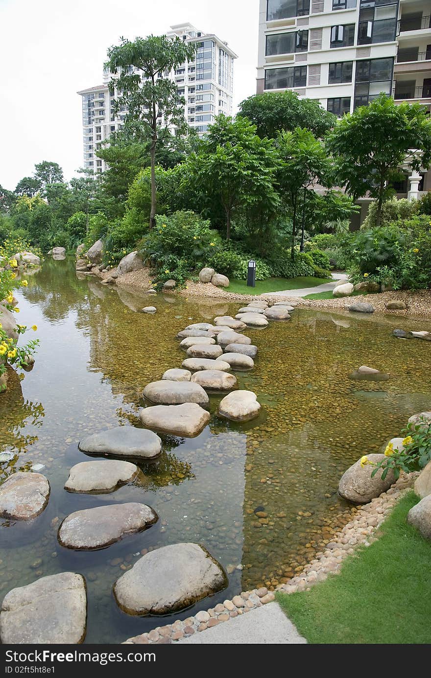 Cobblestone In The Garden