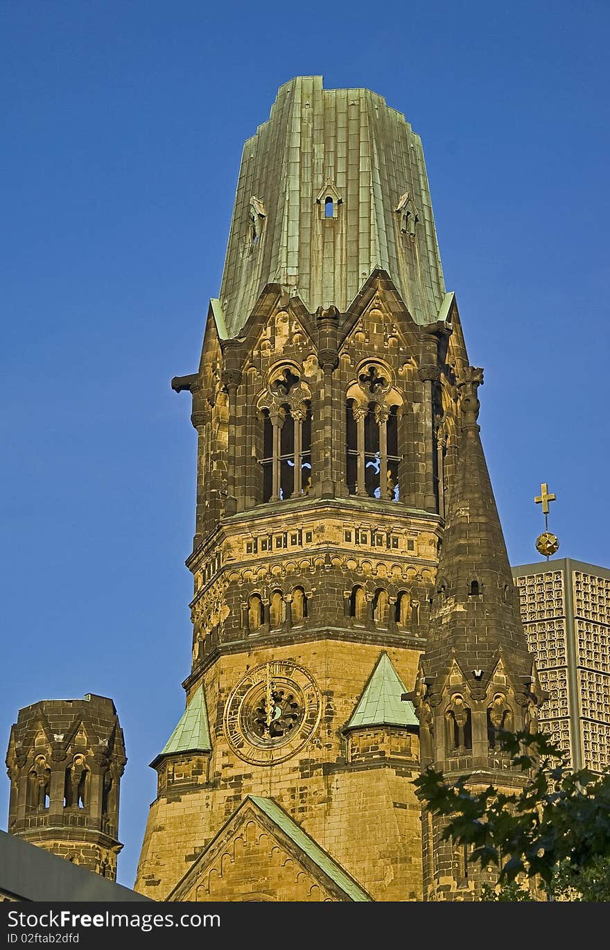 The ruin of Kaiser-Wilhelm-Gedächtniskirche, Berlin, Germany