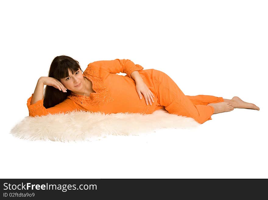 A Pregnant Woman Lying