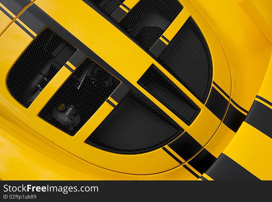 Yellow and black luxury sports car abstract