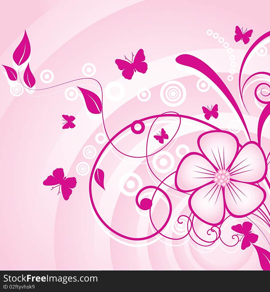 Abstract flowers background with place for your text. Abstract flowers background with place for your text