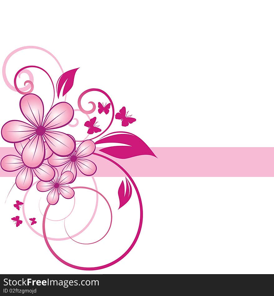 Abstract flowers background with place for your text. Abstract flowers background with place for your text