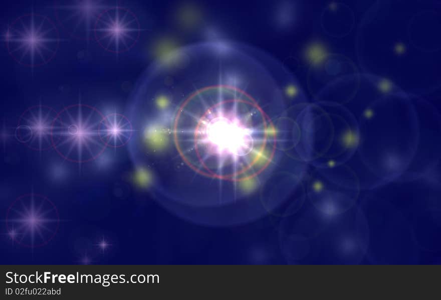 Nice render of abstract lights background