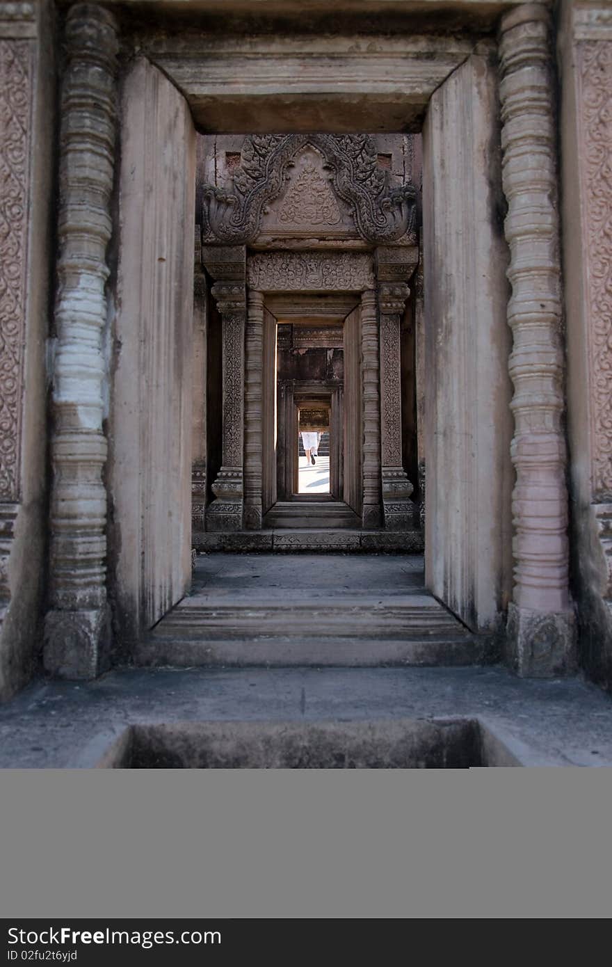 Ancient Gate Historic site of Cambodia in Ancient City in Thailand.