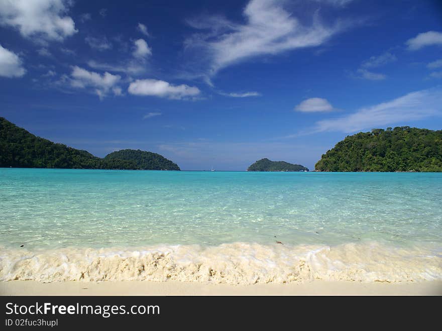 This is picture of the nice beach in thailand. This is picture of the nice beach in thailand