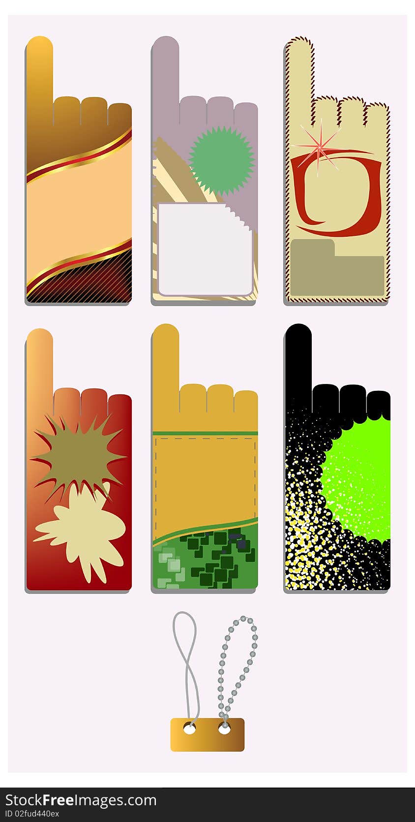 Set of colorful blank stickers. Vector illustration.
