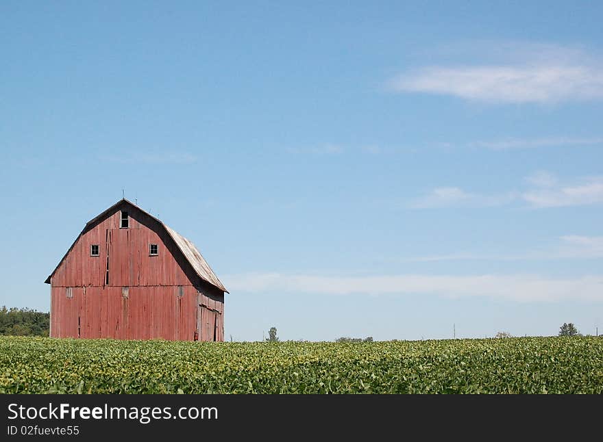 Red Barn on Left