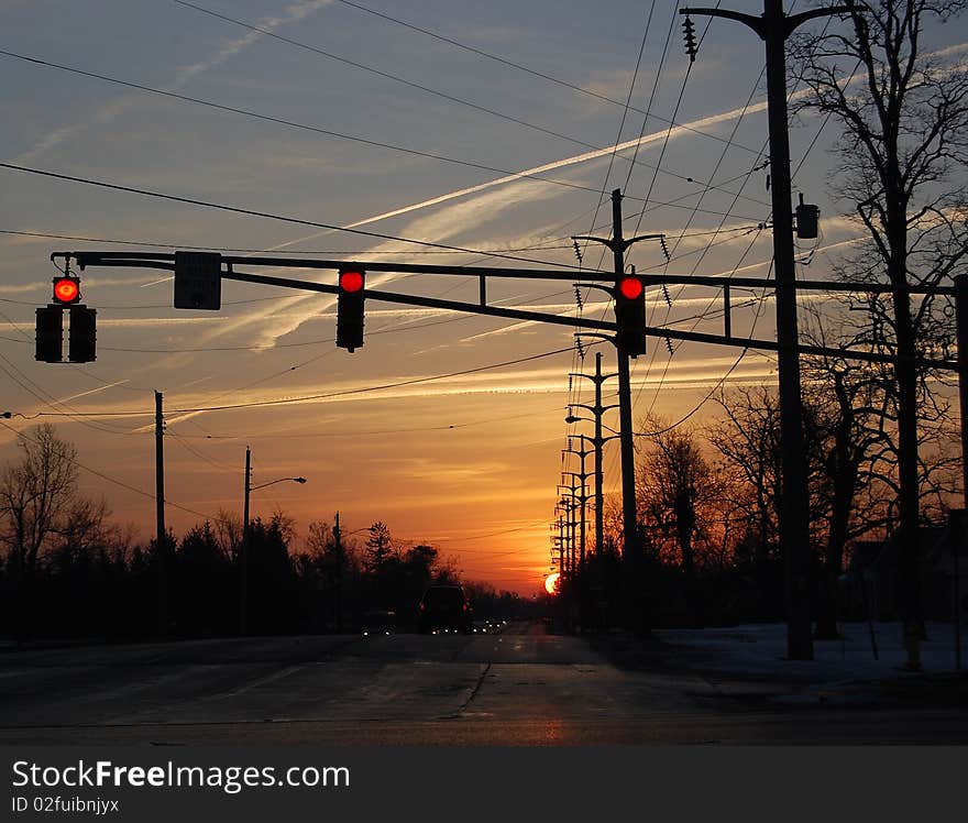 Streetlight Sunset