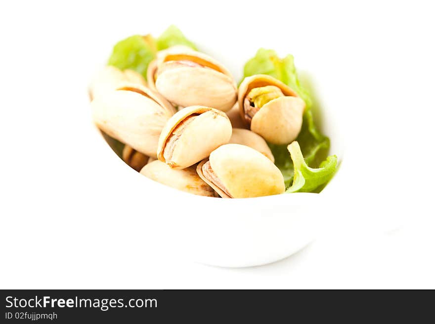 Isolated on a white ground pistachio, nuts. Isolated on a white ground pistachio, nuts