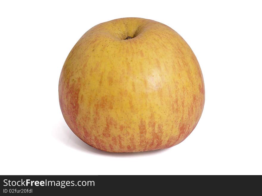 Tasty red apple on a white background