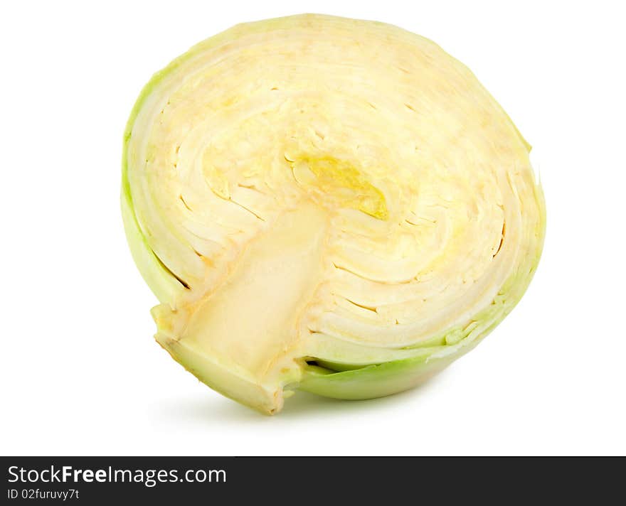 Cabbage isolated on white background.