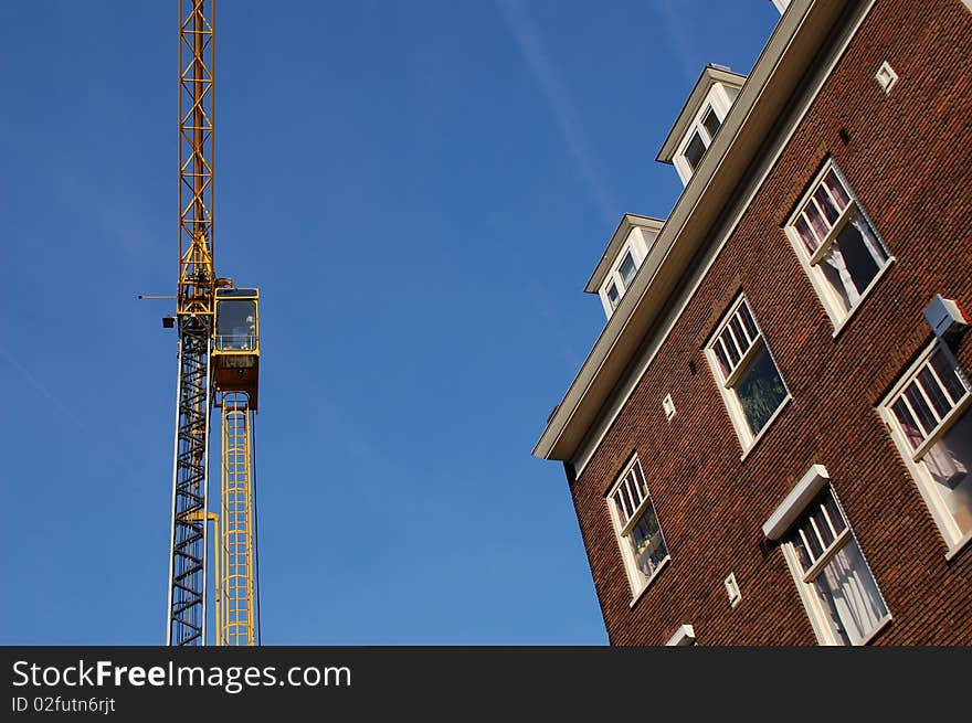 Crane at a construction site